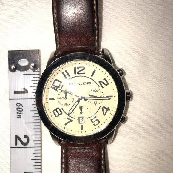 Michael Kors watch, chronograph style-leather band - Picture 4 of 8